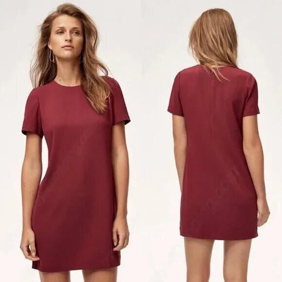 New Babaton Women's Aritzia Maroon Patricio Mini Dress US 6 - Picture 1 of 7